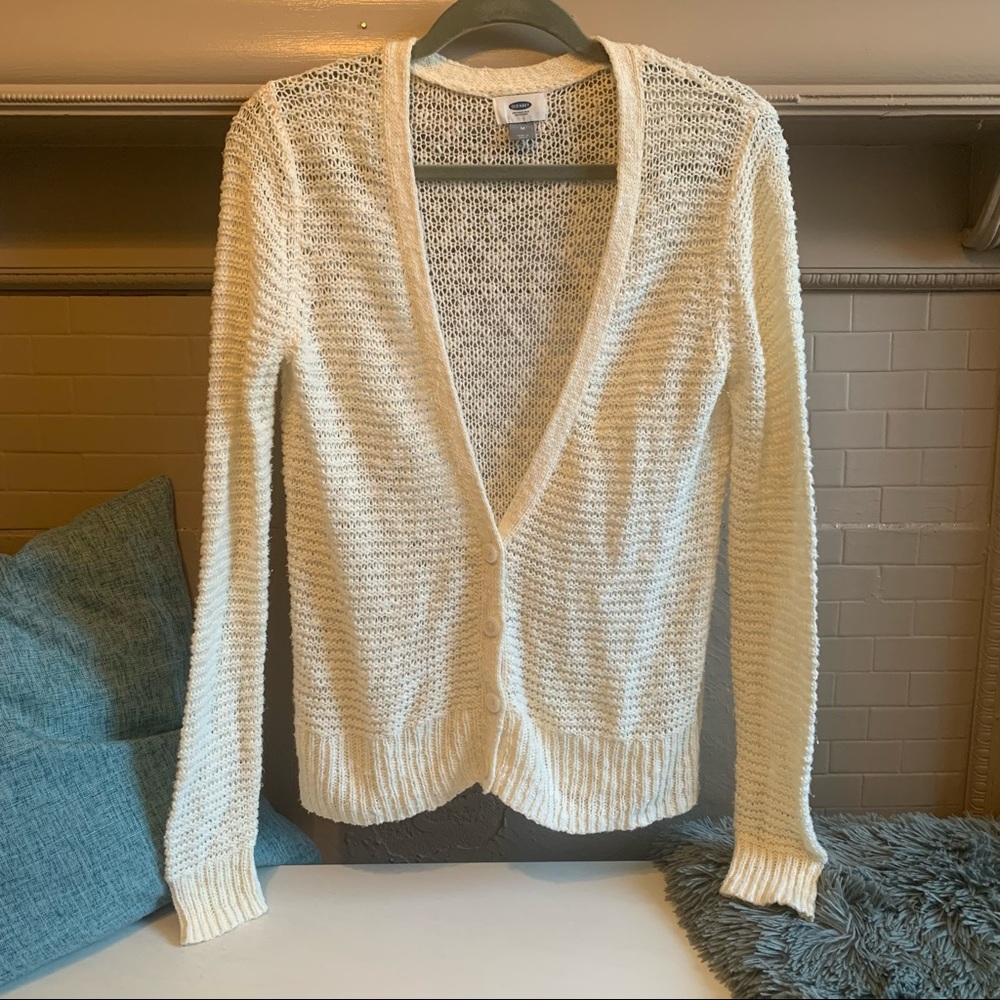 COPY - Off White Loose Knit Cardigan from Old Navy